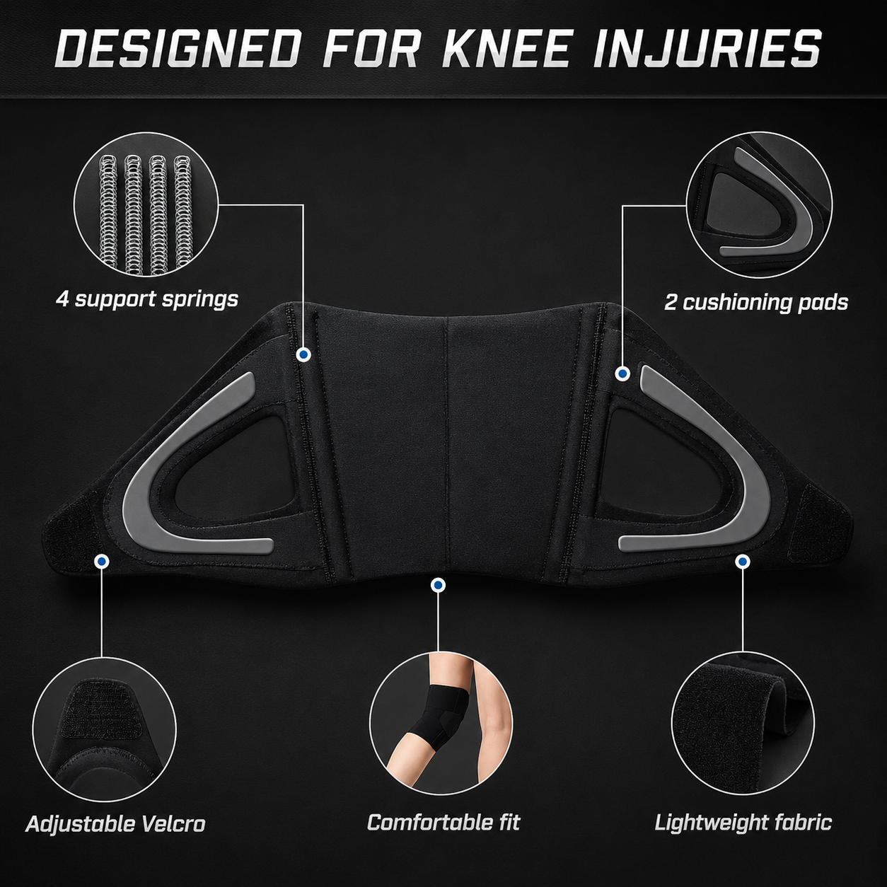 Courtique Pro Knee Support — Built for Padel
