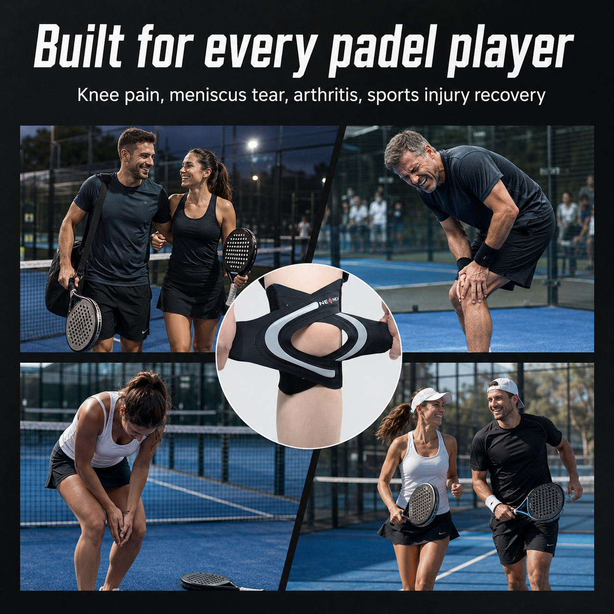 Courtique Pro Knee Support — Built for Padel